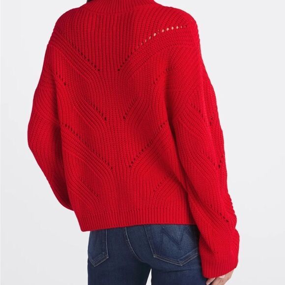 STITCHES&STRIPES
Coquetta Pointelle Sweater red size‎ M NWT - Picture 2 of 6